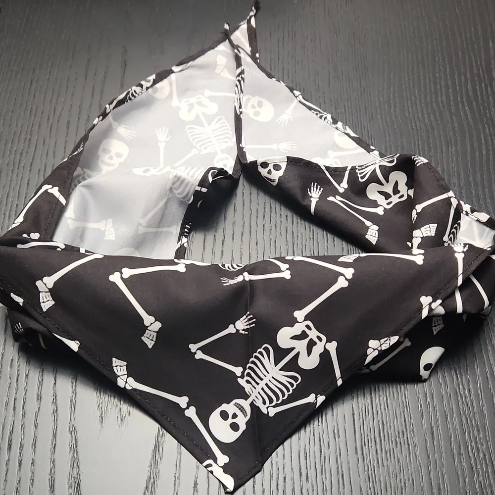Skeleton Print Pet Bandana
